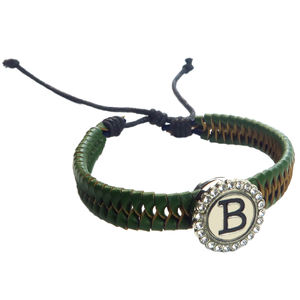 โลโก้ที่กําหนดเองปุ่ม Snap เครื่องประดับสร้อยข้อมือหนังปรับได้ - Product Image 5