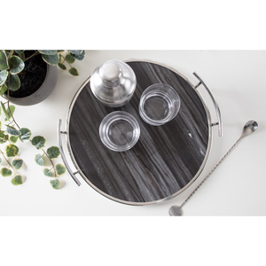 Plateau décoratif en métal antique noir naturel pour la maison, le salon, l'hôtel, les fêtes, les restaurants, la célébration du Ramadan, fabriqué en métal - Product Image 1