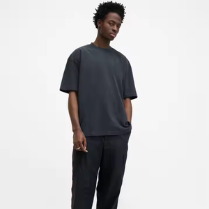 Men's Oversized Heavyweight 100% Cotton <b>Blank</b> T-Shirt Loose Fit Vintage 300g Fabric <b>Weight</b> Anti-Wrinkle Eco-Friendly - Product Image 5