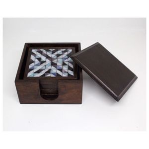 ที่รองแก้วไม้คลาสสิกงานฝีมือช่างฝีมือเคลือบสีสันสดใสดีไซน์ทนความร้อนเป็นมิตรกับสิ่งแวดล้อมทนทานสำหรับบ้าน - Product Image 6