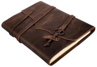 NEW ERA Vintage A5 Leder-Notizbuch mit Weichem Einband, Tagebuch mit Fadenbindung, Nachfüllbares Skizzenbuch, 100 Blatt Liniert/Unliniert