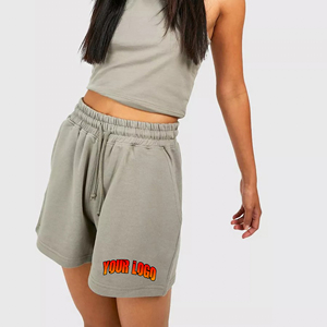 Nuevos pantalones cortos de chándal personalizados OEM/ODM para mujer, ropa informal de verano de algodón 100%, corredores transpirables de alta calidad para mujer - Product Image 1