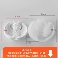 Poupée ange en plâtre fait main-Moule en silicone Moule ange fait maison DIY Girl avec plâtre Moules ange pour la décoration