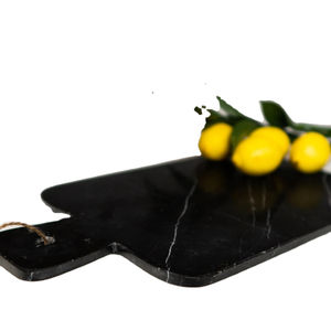 Planche à découper en marbre noir, planche à découper en marbre noir pour la cuisine, planche à découper en pierre naturelle - Product Image 2