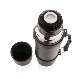 For Swiss Peak Personalized Stainless Steel Tumblers <b>Thermos</b> with 2 <b>Cups</b> Custom Merchandising - Product Image 5