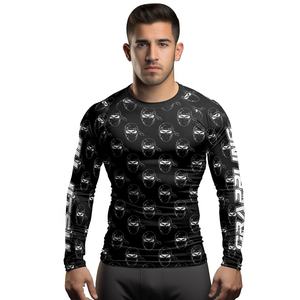 OEM Personnalisé Respirant Anti-bactérien Écologique Rash Guard pour Hommes Polyester/Nylon UPF50 Surf Plongée Compression Chemises BJJ - Product Image 4