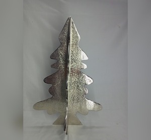 Support de bas de traîneau de Noël écologique moderne Base en bois Cintre décoratif en aluminium Cheminée murale de maison Vacances de fête - Product Image 3