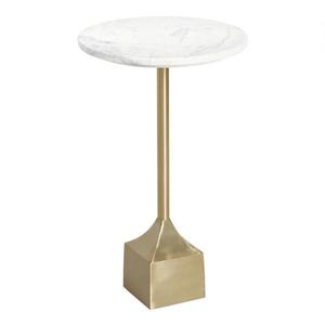 Table en métal arrondie à finition antique dorée avec dessus en verre Table de canapé pour meubles maison - Product Image 6