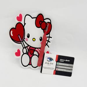Plaques à cils en acrylique modernes, design spécial Saint-Valentin Hello Kitty, pour extensions de cils, avec pinces et bandelettes magnétiques - Product Image 2