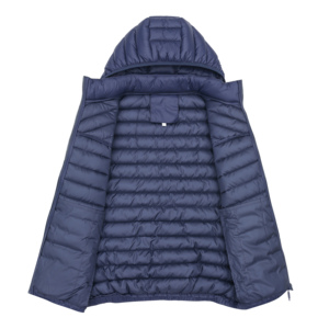 Abrigos acolchados de nailon para hombre de fabricante al por mayor, chaqueta de invierno con capucha y cierre de cremallera para hombre, cazadora estilo burbuja - Product Image 5