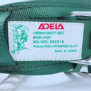 เข็มขัดนิรภัยสำหรับงานก่อสร้างที่สูง ยี่ห้อ Taiwan Adela รุ่น Lineman พร้อมสายรัดขนาด 50 มม. และระบบป้องกันการตก - Product Image 6