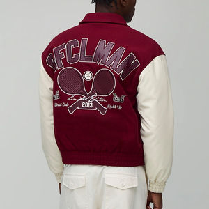 Chaqueta de Béisbol Personalizada al por Mayor con Bordado de Chenilla para Invierno 2025, 100% Algodón, Manga Delantera, Estilo Urbano, Ajustada - Product Image 5