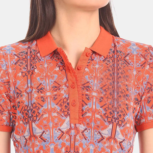 OEM ODM servicio de las mujeres para Polos Slim Fit Casual impresión sublimación tela transpirable disponible en stock precio barato - Product Image 5