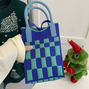 New Cartoon Knitted Open Mobile Phone Bag Women's Korean-style All-match One-shoulder Crossbody Travel Coin <b>Purse</b> Small - Product Image 6