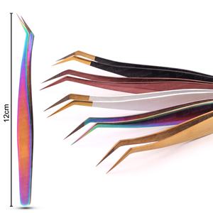 Pinzas para Pestañas Antideslizantes y Resistentes a la Corrosión, Color y Tamaño Personalizados, Punta de Fibra, Ergonómicas, para Extensión de Pestañas - Product Image 1