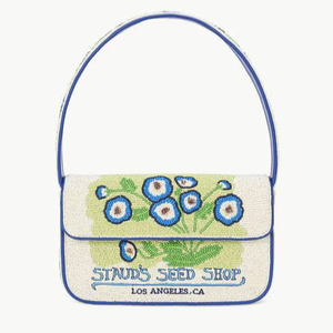 Unique Beaded Shoulder Bag Glass Beads <b>Handbag</b> Floral Embroidery Purse Summer Beach Flap Clutch <b>Satchel</b> Custom Ladies Party Tote - Product Image 1