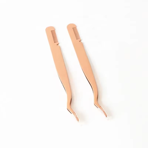 Peine de acero inoxidable Asistente de pestañas Injerto Pinzas para pestañas postizas Usar herramientas de maquillaje de pestañas postizas - Product Image 3