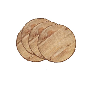 Assiette à steak en bois d'acacia avec canal à jus Plats en bois Assiettes en bois pour chargeur de nourriture design pcs - Product Image 1