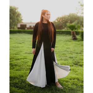Elegante Vestido Doble de Gasa para Mujer, Cómodo Vestido de Gala con Detalles de Crochet, Estilo Imperio, Tallas XS-XL, Largo hasta el Suelo, Ideal para Fiestas - Product Image 1