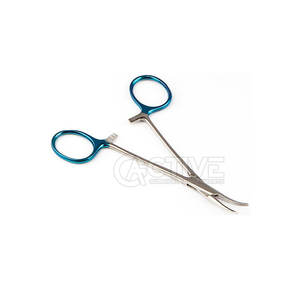 Forceps Halsted hémostatique incurvé en acier inoxydable médical chirurgical et vétérinaire - Product Image 2