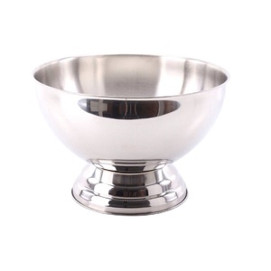 Cuenco de champán de acero plateado decorativo de mesa para catering, Enfriador de vino de forma redonda, uso ecológico para fiestas - Product Image 4