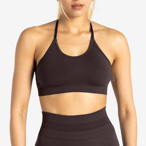 Soutien-gorge de sport sans couture de haute qualité pour femmes, yoga, fitness, course à pied, entraînement, vêtements de sport, soutien croisé, maintien élevé, devant - Product Image 4
