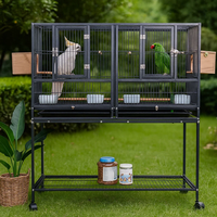 Nouveau Big Meta Wire Fabricant Vente en gros en acier inoxydable Cage d'alimentation pour oiseaux Cage à oiseaux Big Metal Bird Breeding Cages à vendre