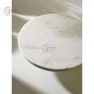 แท่นวางเค้กหินอ่อนทรงกลมรูปทรงกลมสำหรับตกแต่งบ้านดีไซน์ดอกไม้วันเกิดธีมโรแมนติกปาร์ตี้เค้กหินอ่อนที่ดีที่สุด - Product Image 3