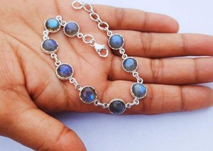 Bracelet tennis en argent 925 de qualité supérieure, fait à la main, avec labradorite, couleur éclatante, pour homme et femme, cadeau pour les occasions spéciales - Product Image 5