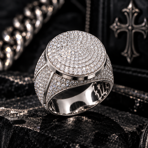 Bague hip-hop personnalisée en moissanite VVS taille ronde, très populaire, en or 10K 14K 18K, bague Iced Out pour homme, bijoux raffinés pour hommes - Product Image 1