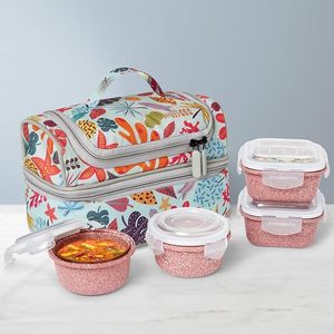 Ensemble de boîtes de conservation en verre borosilicate résistant à la chaleur, best-seller en gros, avec sac pour le bureau, l'école et les voyages - Product Image 1