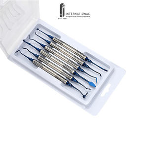 Ensemble de 6 instruments de remplissage dentaire manuels en composite, en acier inoxydable, réutilisables, avec poignée ergonomique, outils de nettoyage des dents - Product Image 2