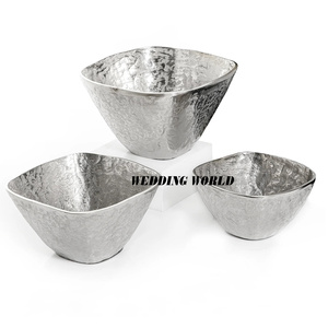 Bol à chocolat martelé en métal, classique, élégant, fait à la main, bol à bonbons, plaqué nickel, bol à chocolat design - Product Image 4