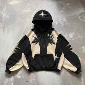 Personalizado de peso pesado de gran tamaño 100% algodón Boxy pulóver sudaderas con capucha de alta calidad Vintage bordado parche Sudadera con capucha - Product Image 1