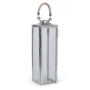 Glossy <b>Large</b> Stainless Steel Polished Metal <b>Candle</b> Holder <b>Lanterns</b> Popular Home & Garden Decorations with Rope Handle - Product Image 5