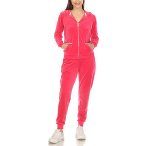 Survêtements en velours personnalisés pour femmes Casual XL Size Velour Fabric Sweatsuits Low quantité minimale de commande 2-Piece Winter Collection 2026 - Product Image 6