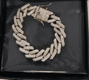 Cadena Cubana Personalizada de Oro Blanco de 14K para Hombre, Collar con Diamantes VVS Baguette, Estilo Hip Hop de Lujo, Iced Out - Product Image 5
