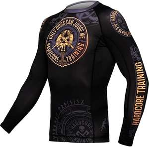 Chemise de compression à manches longues MMA & BJJ Rashguard pour homme avec caractéristique respirante sublimée avec votre propre logo - Product Image 3