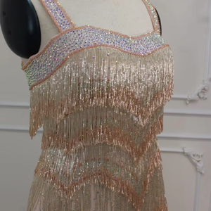 Durable Satin Perlé Une Pièce Cami Profond Chérie Cou Sexy Coeur Court Longueur Séchage Rapide Respirant Saint Valentin Robe - Product Image 1