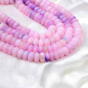 Multi Disco Opal Smooth Rondelle Beads 7mm 8mm 10mm AAA + Rainbow Opal Mix Gemstone Beads Strand for Necklace & Bracelet Making - Product Image 3