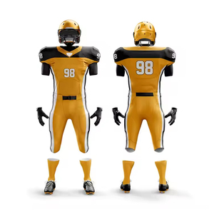 Uniforme de football américain Ployester de qualité supérieure 100% pour hommes nom et numéro de joueur imprimé personnalisé uniforme de Football grande taille - Product Image 1