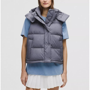 Cómodo chaleco acolchado para mujer chaqueta suave ligero cálido elegante sin mangas prendas de vestir exteriores al por mayor Oem Odm precio barato - Product Image 1