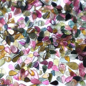 อัญมณีใบยาวทัวร์มาลีนหลากสีงานแฮนด์เมดรูปทรงตามธรรมชาติสำหรับทำเครื่องประดับอัญมณีหลวม - Product Image 2