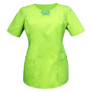 Uniforme de enfermera con cuello en V de moda elegante traje de enfermería último uniforme de enfermera uniforme de Hospital médico - Product Image 4