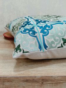 Trending New Style Shamrey 100% Cotton Pillow & Cushion Cases Tradicional Blue Tint Bordado Front & Back Solid Home - Product Image 3