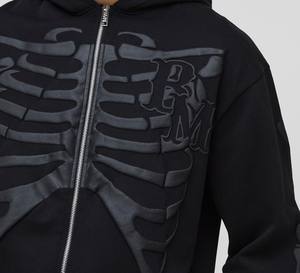 Venta al por mayor nueva llegada Puff impresión cremallera mezcla de algodón sudaderas con capucha de peso pesado personalizado sin cuerda sudaderas con capucha de talla grande - Product Image 5