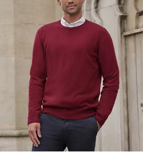 Jersey de algodón con estilo Jersey de punto sólido personalizado Suéteres de punto de lana merina Tops Suéter de Cachemira para hombres de Bangladesh - Product Image 3