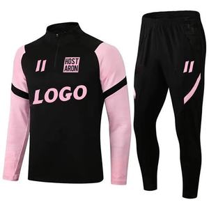 Conjuntos de deporte de invierno para hombre, chándal personalizado, pantalones de chándal de alta calidad con capucha, liso, algodón de alta calidad, transpirable, secado rápido - Product Image 1
