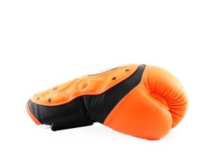 Gants de boxe Twins professionnels, fabricants OEM, gants de boxe d'entraînement Twins, design supplémentaire, gants de boxe noir et orange - Product Image 3
