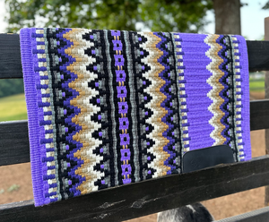Western Show Horse Saddle Blanket Diseño de Nueva Zelanda Manta de sillín de lana hecha a mano Top Wool Saddle Pad Size - Product Image 5